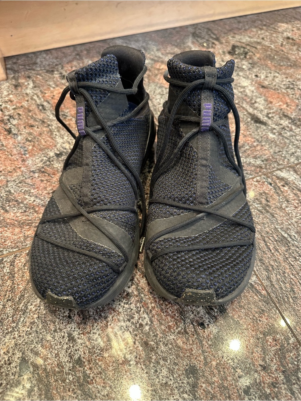 Puma Black Sneakers with Navy Interior